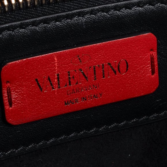 Valentino Black Demilune Rockstud Flap Satchel - Picture 16 of 16